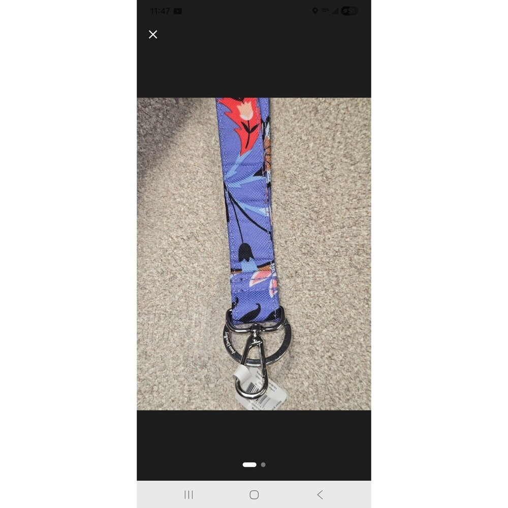 Vera Bradley lanyard in the Mural Gardens pattern.